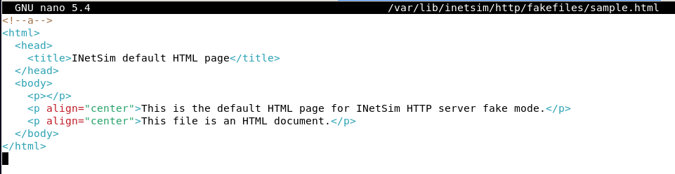 inetsim html page